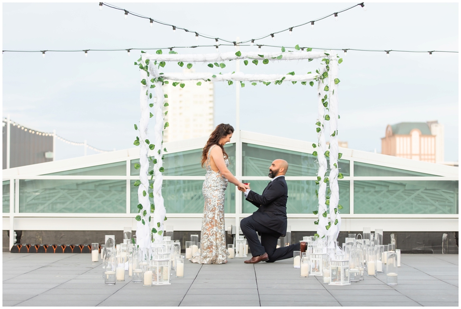 Romantic Rooftop Proposal in Milwaukee