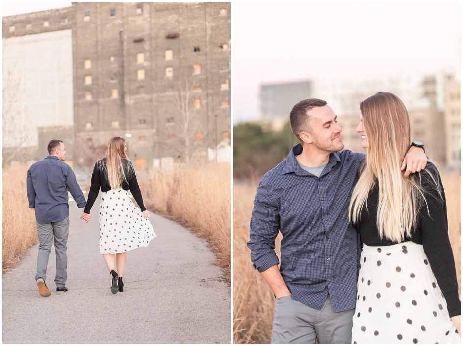 Industrial Walkers Point Engagement Photos