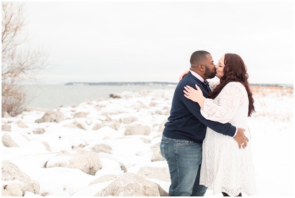 Winter Engagement in Downtown Milwaukee